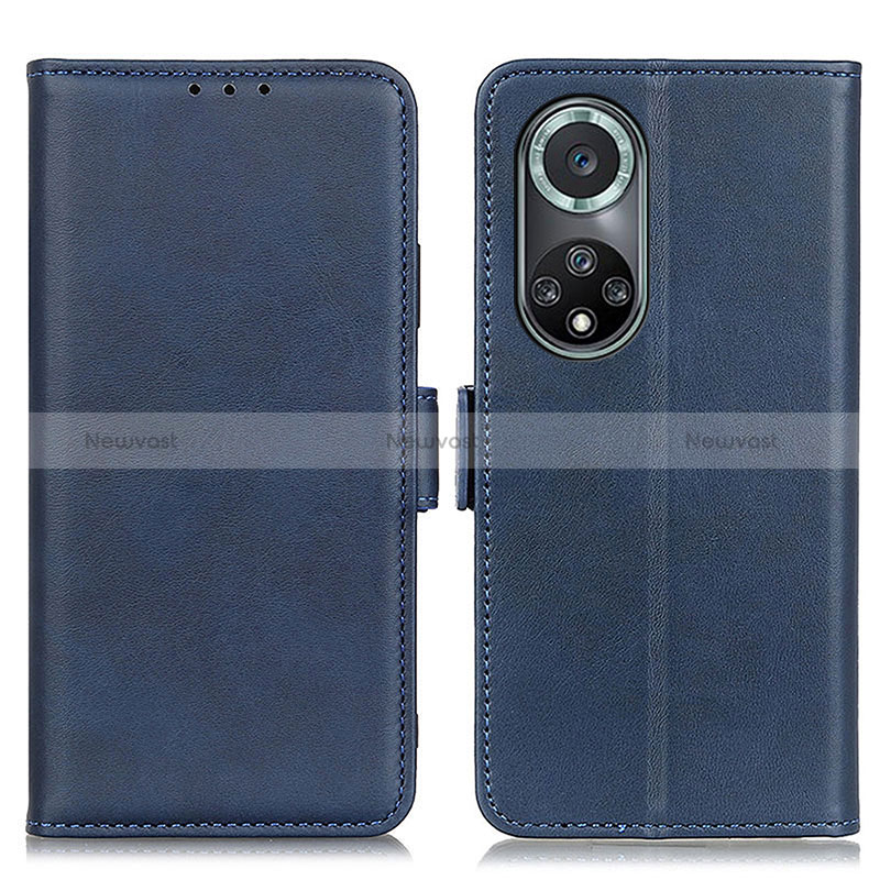 Leather Case Stands Flip Cover Holder M15L for Huawei Honor 50 Pro 5G Blue