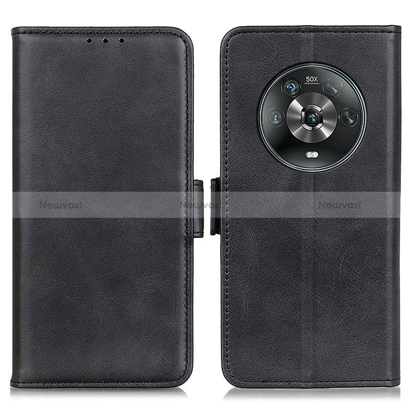 Leather Case Stands Flip Cover Holder M15L for Huawei Honor Magic4 5G Black