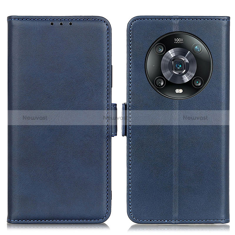 Leather Case Stands Flip Cover Holder M15L for Huawei Honor Magic4 Pro 5G Blue