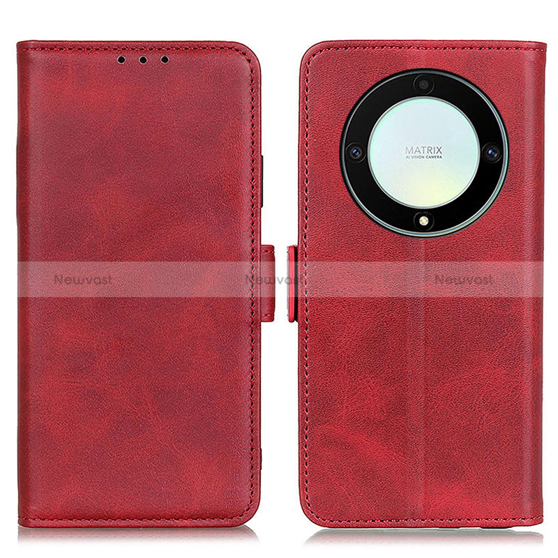 Leather Case Stands Flip Cover Holder M15L for Huawei Honor Magic5 Lite 5G Red