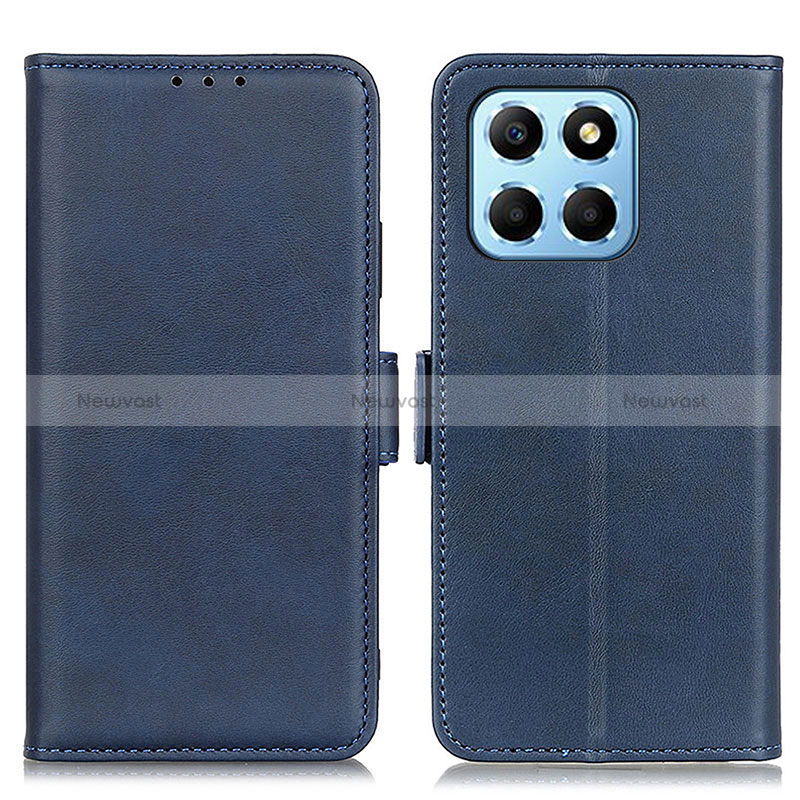 Leather Case Stands Flip Cover Holder M15L for Huawei Honor X6 5G Blue