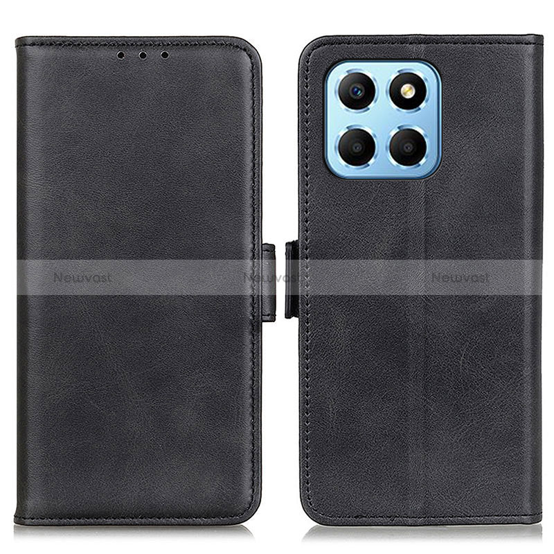 Leather Case Stands Flip Cover Holder M15L for Huawei Honor X8a 5G Black