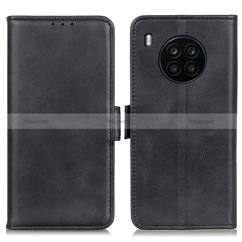 Leather Case Stands Flip Cover Holder M15L for Huawei Nova 8i Black