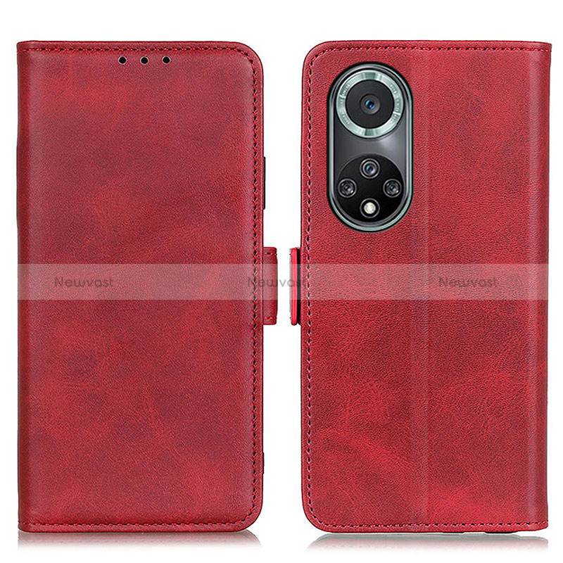 Leather Case Stands Flip Cover Holder M15L for Huawei Nova 9 Pro Red