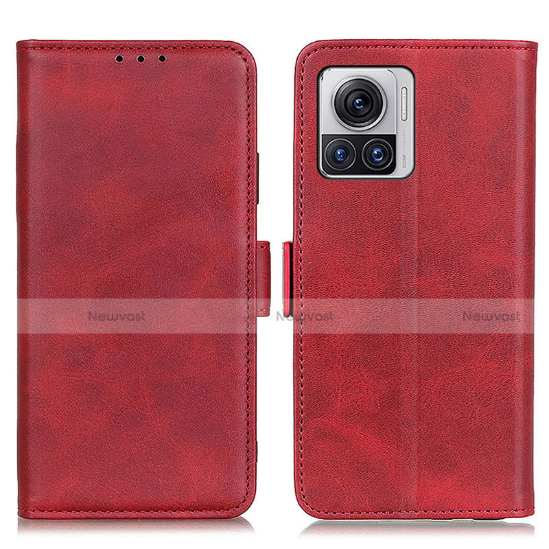 Leather Case Stands Flip Cover Holder M15L for Motorola Moto Edge 30 Ultra 5G Red