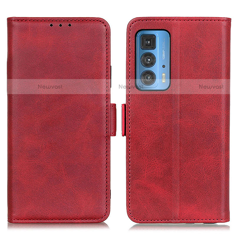 Leather Case Stands Flip Cover Holder M15L for Motorola Moto Edge S Pro 5G Red