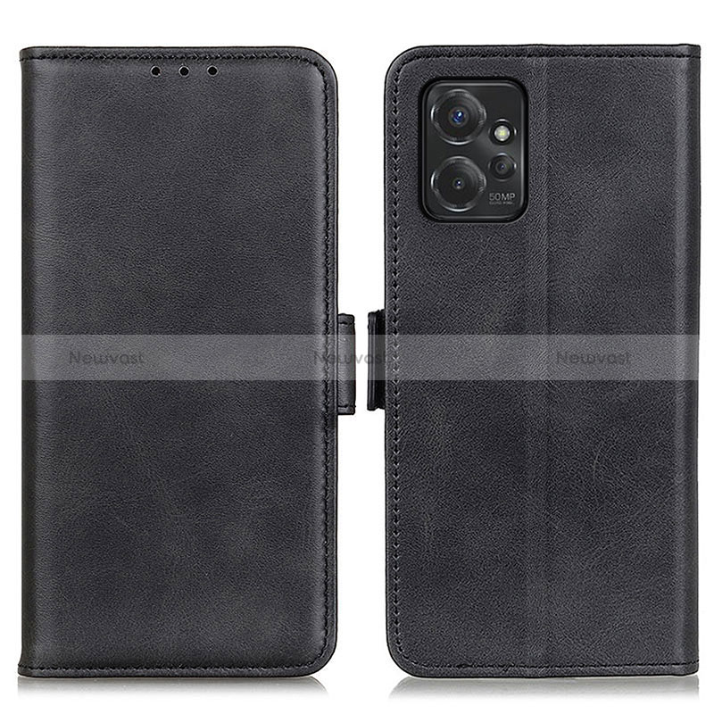 Leather Case Stands Flip Cover Holder M15L for Motorola Moto G Power 5G (2023) Black