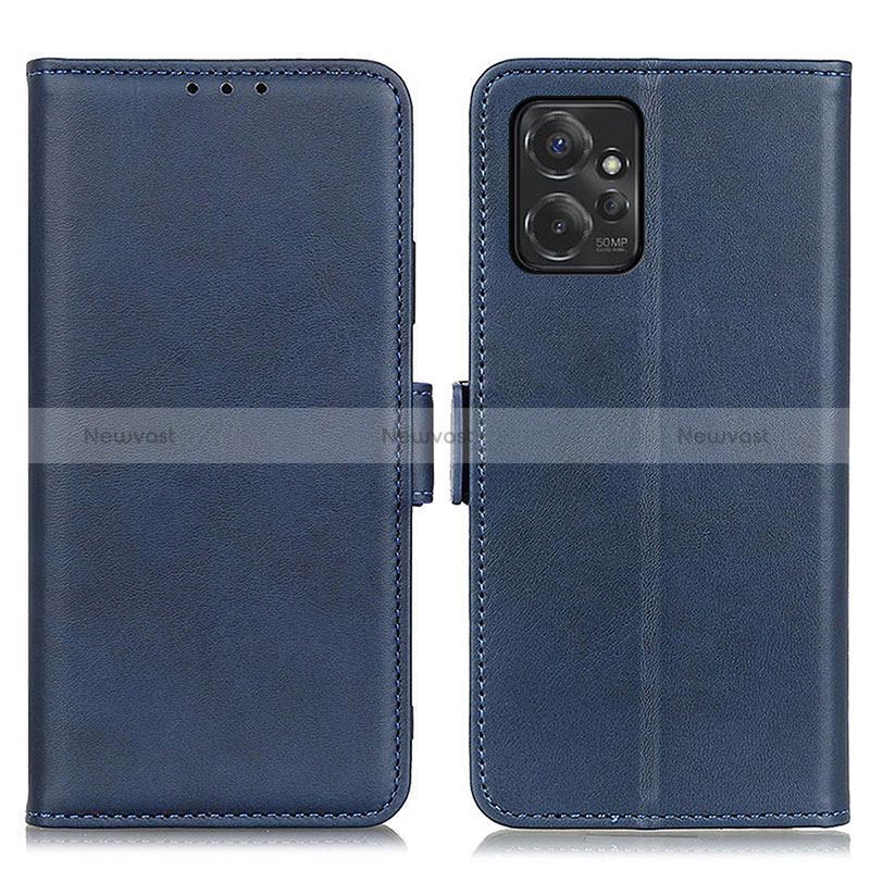 Leather Case Stands Flip Cover Holder M15L for Motorola Moto G Power 5G (2023) Blue