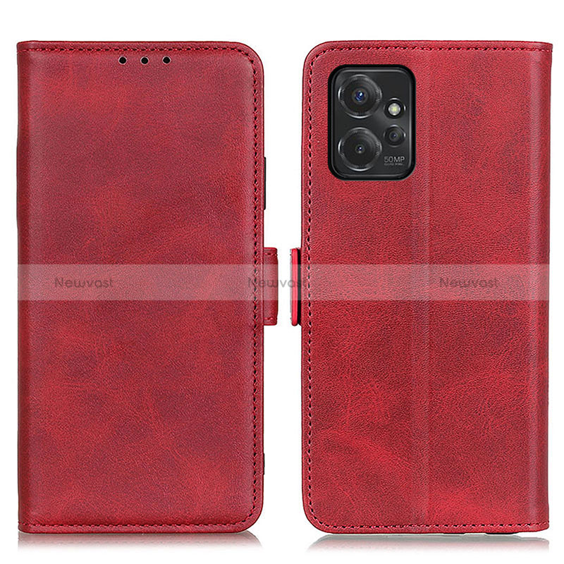 Leather Case Stands Flip Cover Holder M15L for Motorola Moto G Power 5G (2023) Red