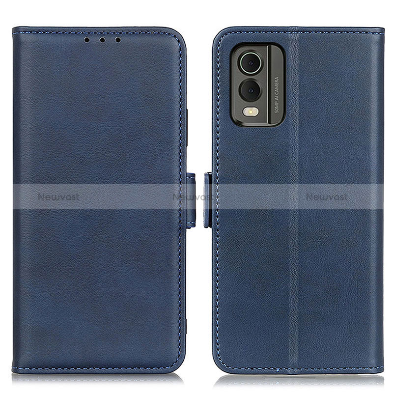 Leather Case Stands Flip Cover Holder M15L for Nokia C210 Blue