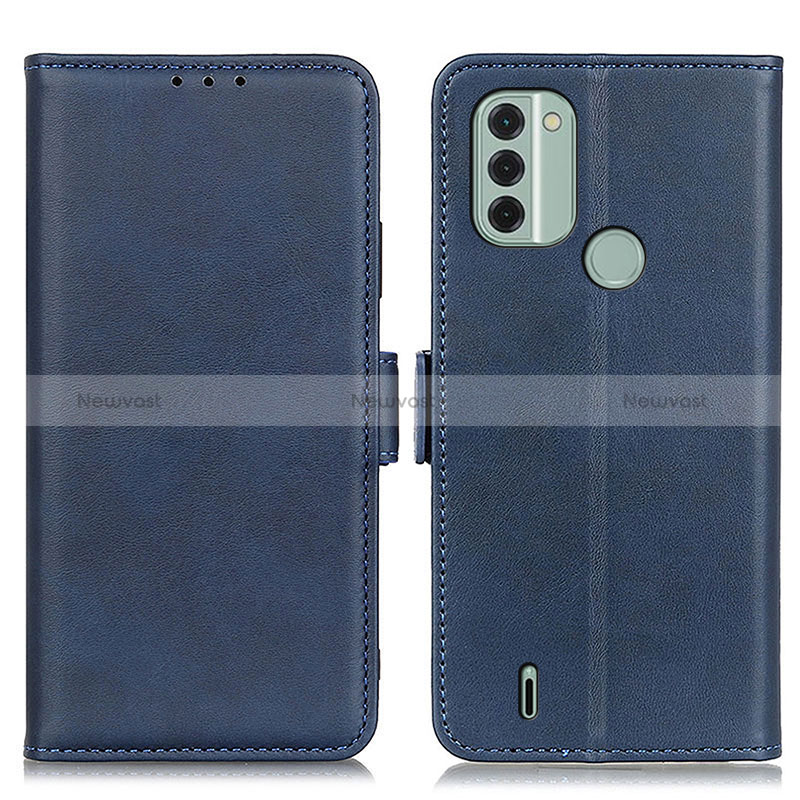 Leather Case Stands Flip Cover Holder M15L for Nokia C31 Blue