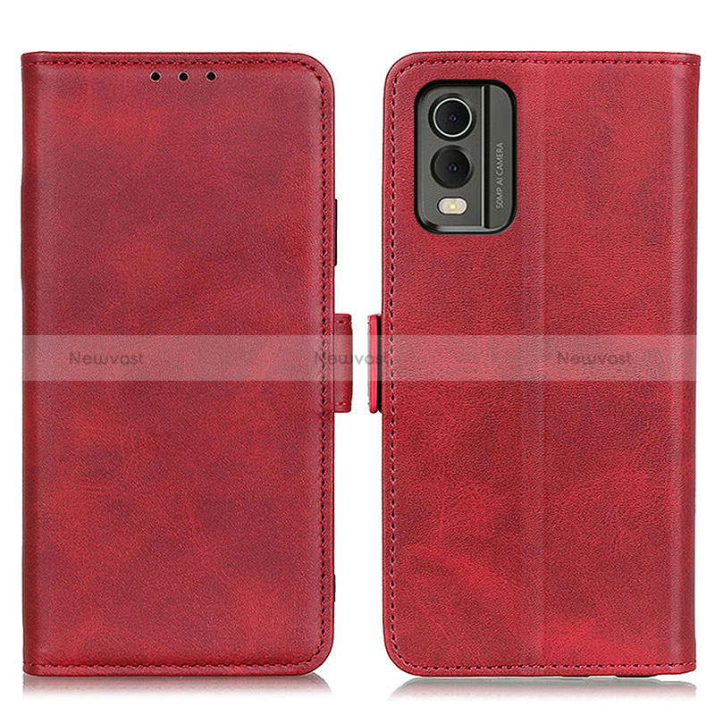 Leather Case Stands Flip Cover Holder M15L for Nokia C32 Red