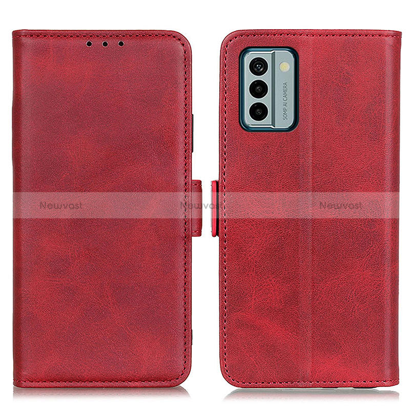 Leather Case Stands Flip Cover Holder M15L for Nokia G22 Red