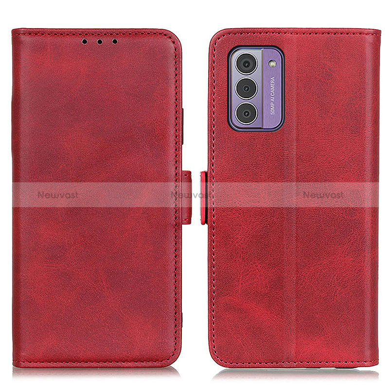 Leather Case Stands Flip Cover Holder M15L for Nokia G310 5G Red