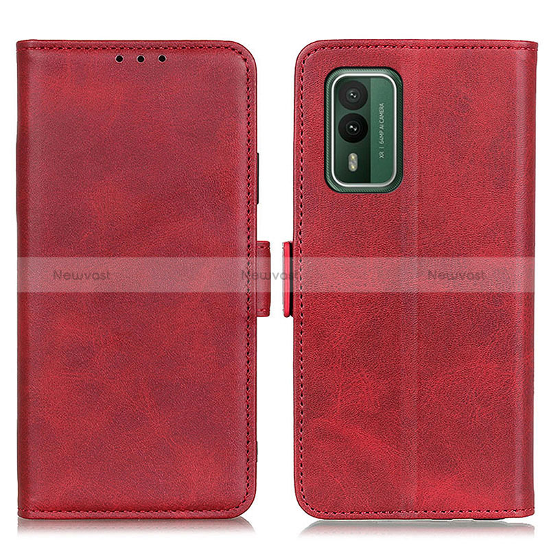 Leather Case Stands Flip Cover Holder M15L for Nokia XR21 Red