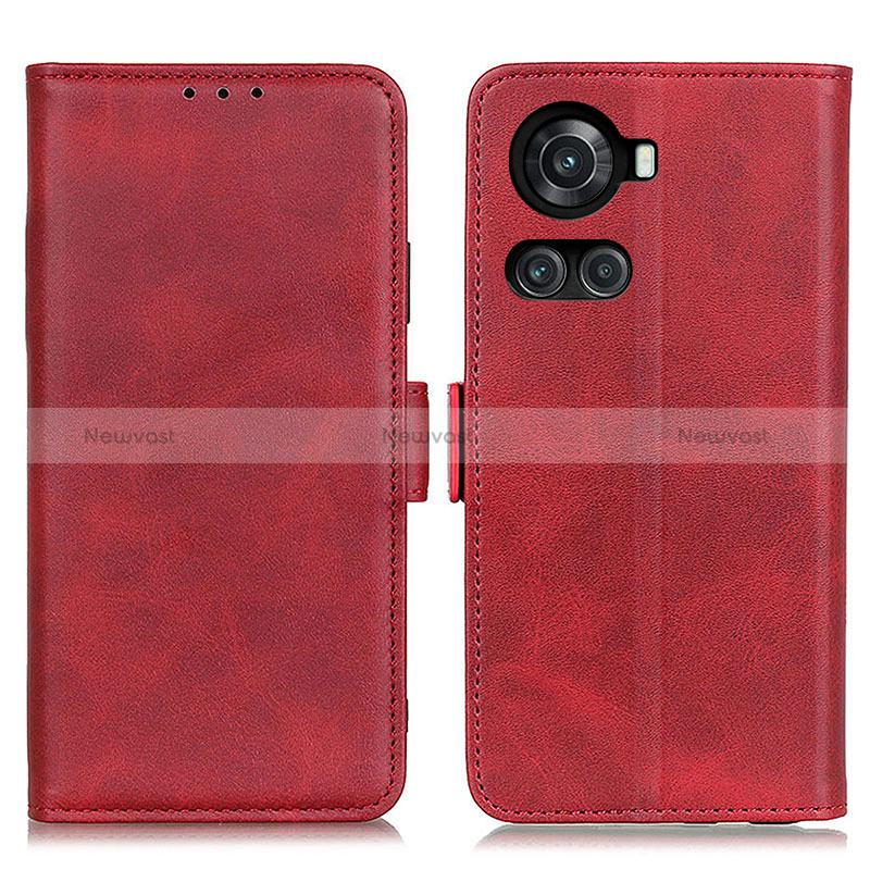 Leather Case Stands Flip Cover Holder M15L for OnePlus 10R 5G Red