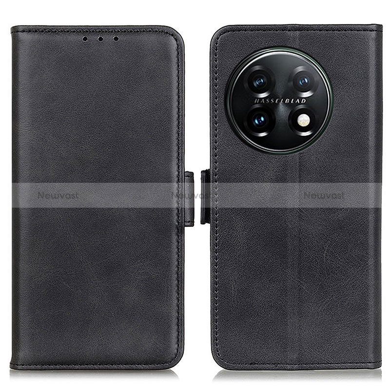 Leather Case Stands Flip Cover Holder M15L for OnePlus 11 5G Black