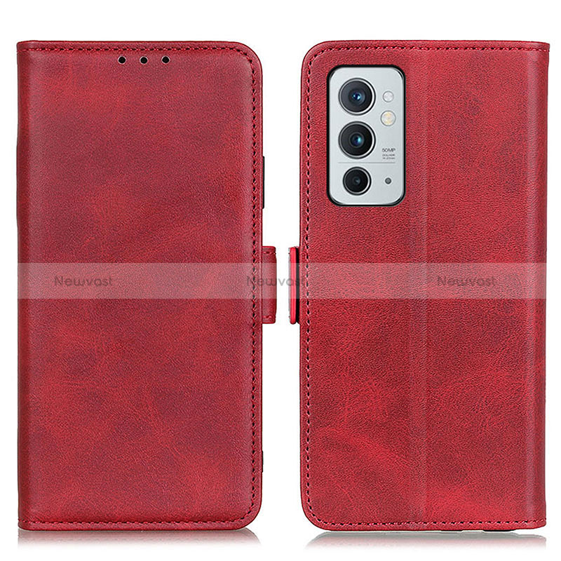 Leather Case Stands Flip Cover Holder M15L for OnePlus 9RT 5G Red