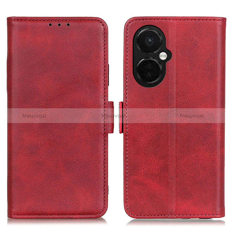 Leather Case Stands Flip Cover Holder M15L for OnePlus Nord CE 3 5G Red