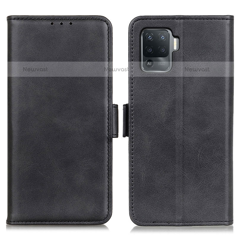 Leather Case Stands Flip Cover Holder M15L for Oppo F19 Pro