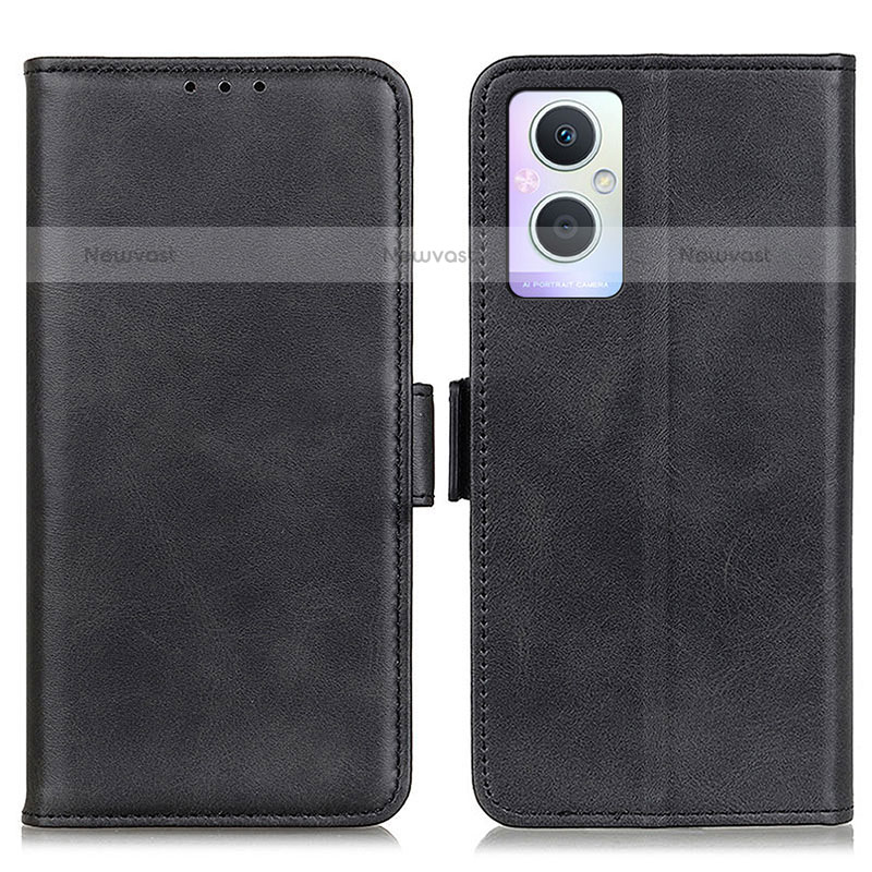 Leather Case Stands Flip Cover Holder M15L for Oppo F21s Pro 5G Black