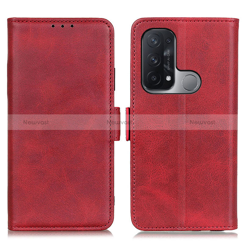 Leather Case Stands Flip Cover Holder M15L for Oppo Reno5 A Red