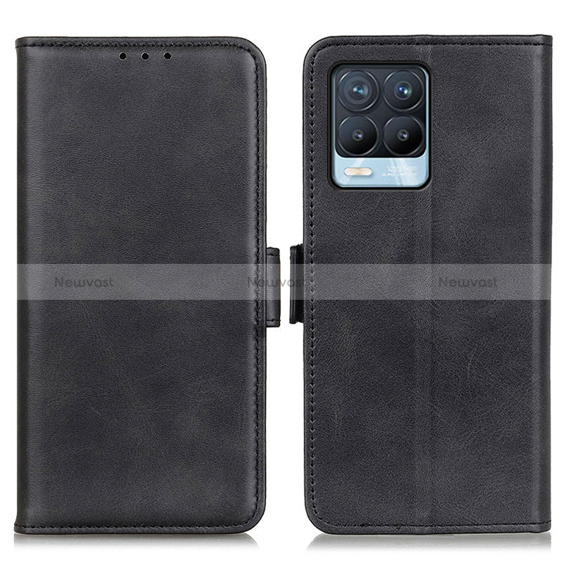 Leather Case Stands Flip Cover Holder M15L for Realme 8 4G Black