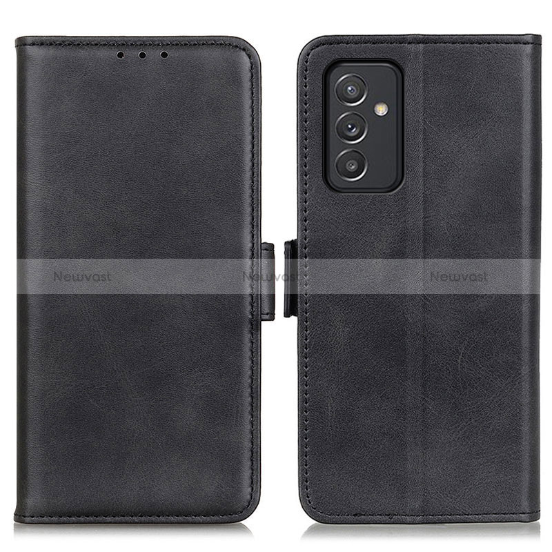 Leather Case Stands Flip Cover Holder M15L for Samsung Galaxy A15 4G Black