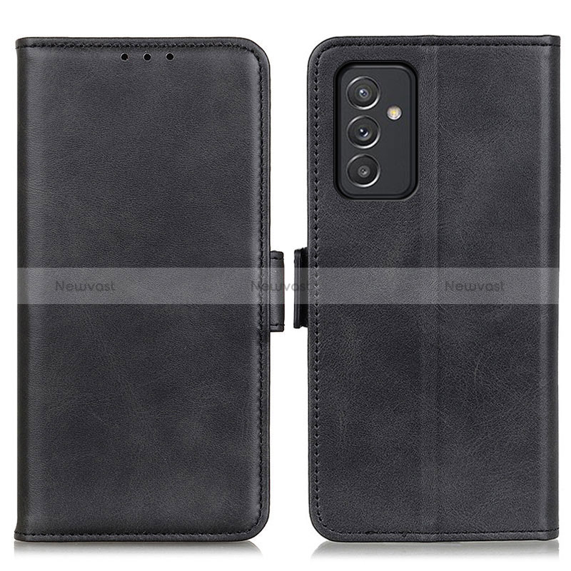 Leather Case Stands Flip Cover Holder M15L for Samsung Galaxy A35 5G Black