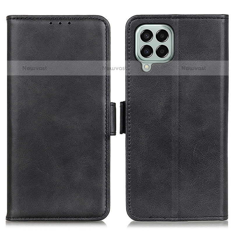 Leather Case Stands Flip Cover Holder M15L for Samsung Galaxy M33 5G Black