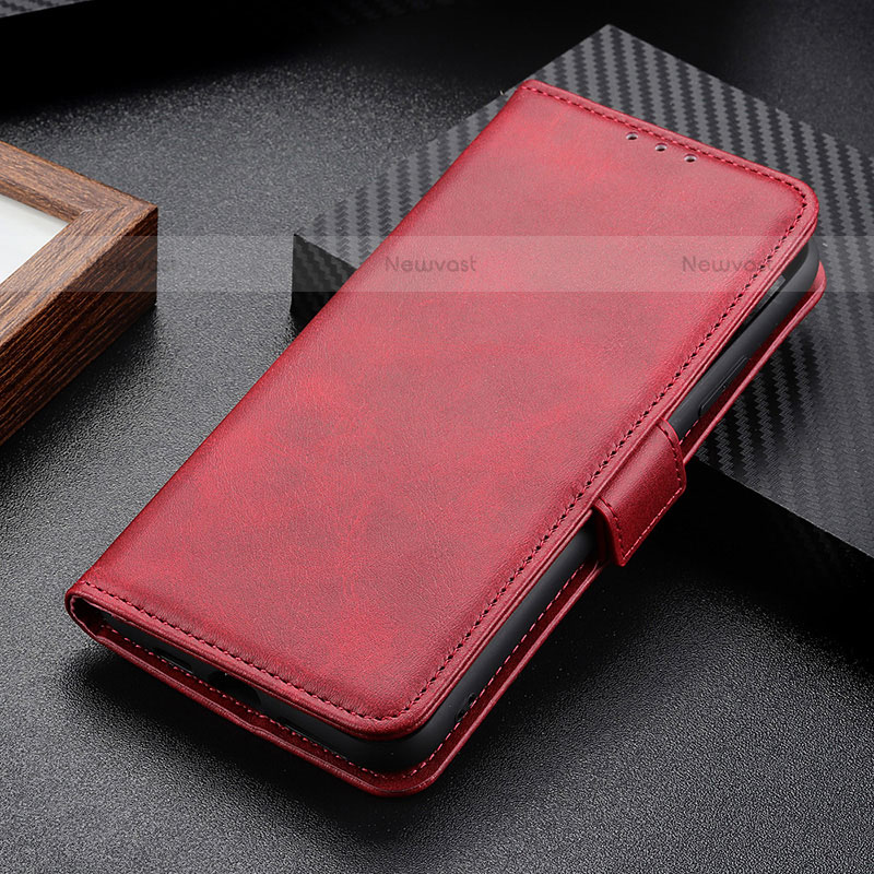 Leather Case Stands Flip Cover Holder M15L for Samsung Galaxy S23 Ultra 5G Red