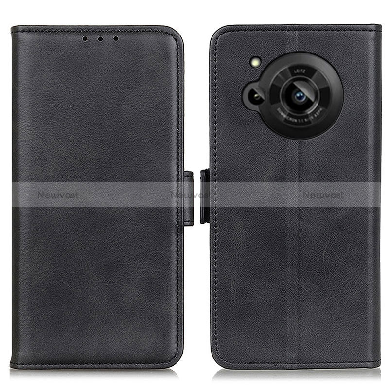 Leather Case Stands Flip Cover Holder M15L for Sharp Aquos R7 Black