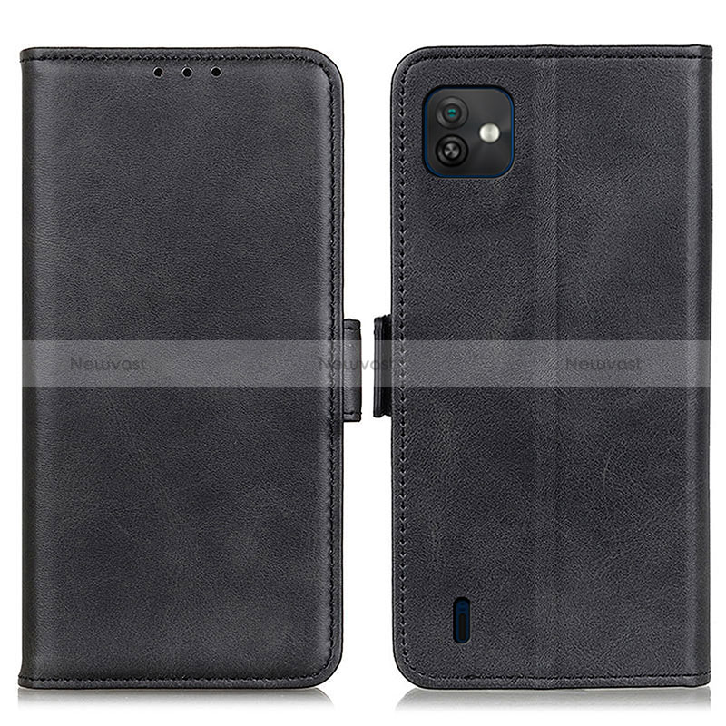 Leather Case Stands Flip Cover Holder M15L for Wiko Y82 Black