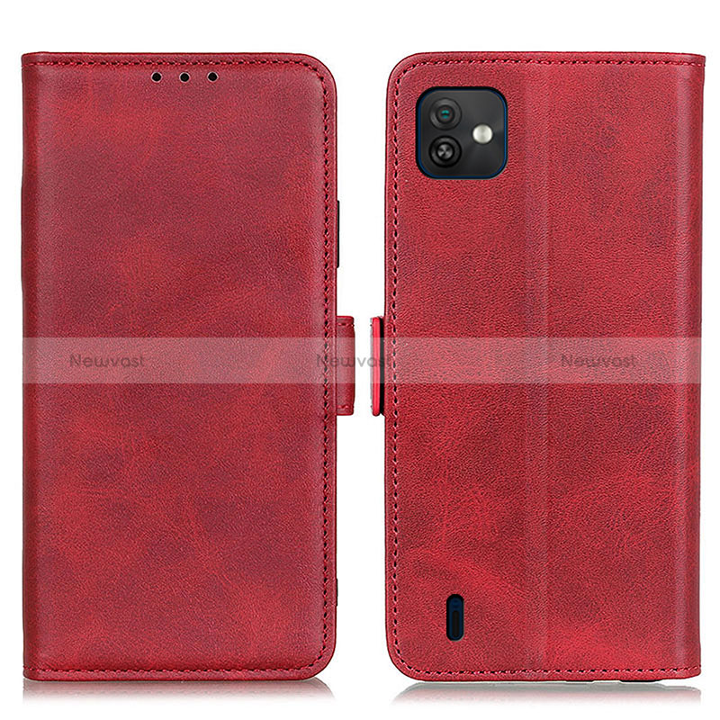 Leather Case Stands Flip Cover Holder M15L for Wiko Y82 Red