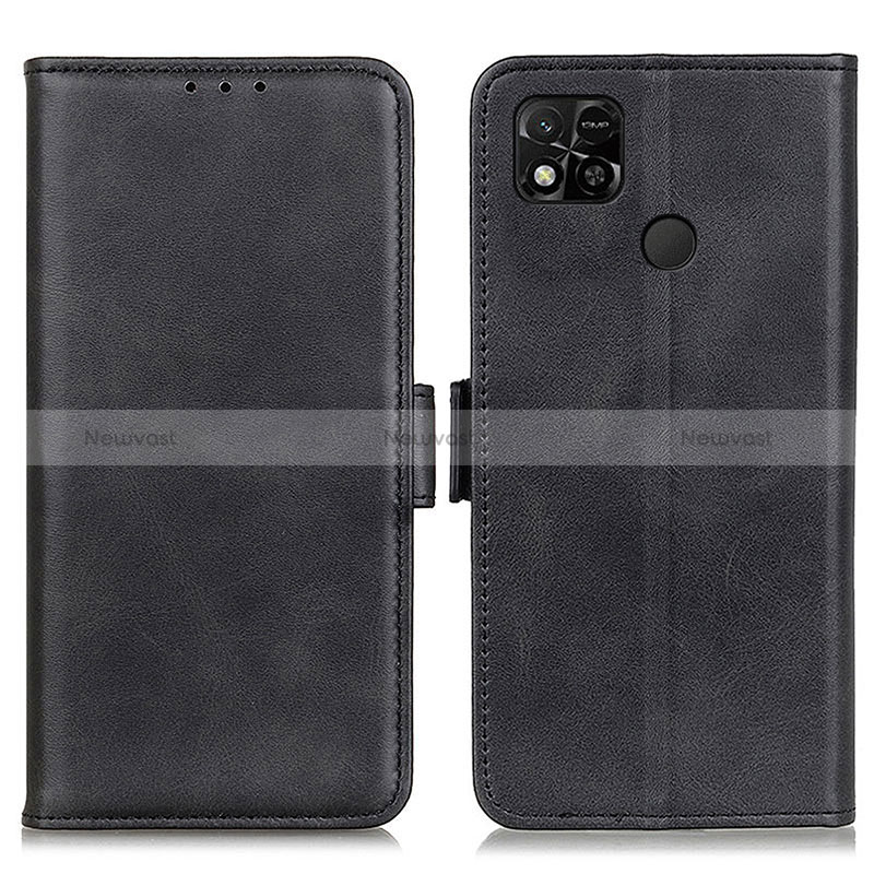 Leather Case Stands Flip Cover Holder M15L for Xiaomi POCO C3 Black