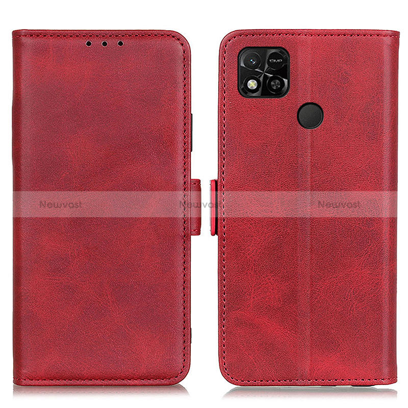 Leather Case Stands Flip Cover Holder M15L for Xiaomi POCO C3 Red