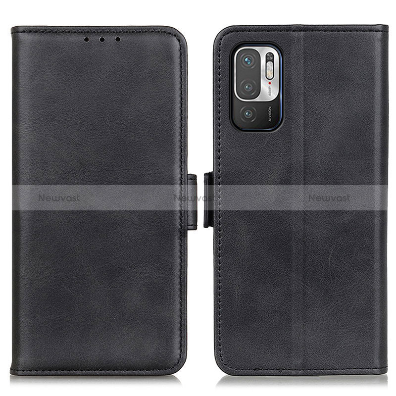 Leather Case Stands Flip Cover Holder M15L for Xiaomi POCO M3 Pro 5G Black