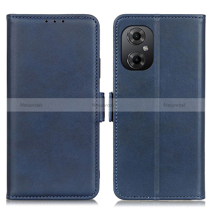 Leather Case Stands Flip Cover Holder M15L for Xiaomi Poco M4 5G Blue