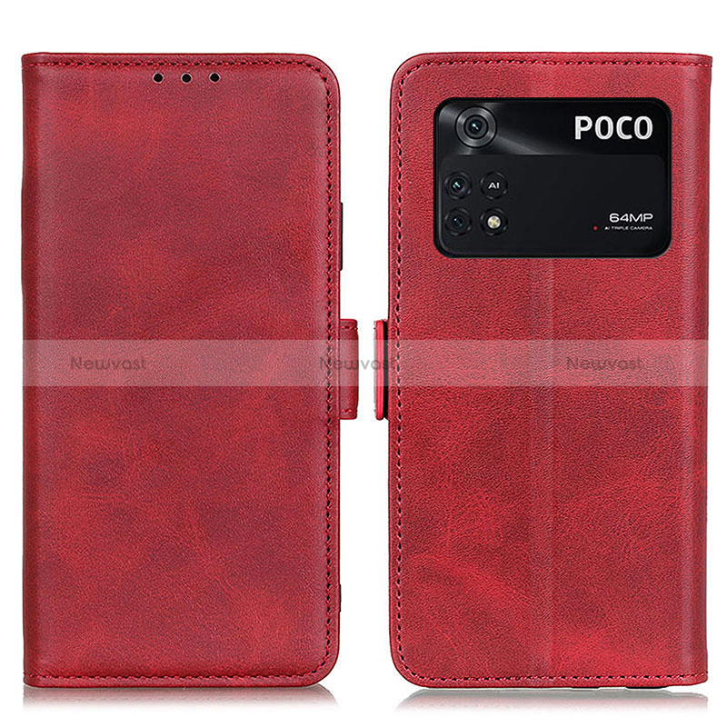 Leather Case Stands Flip Cover Holder M15L for Xiaomi Poco M4 Pro 4G