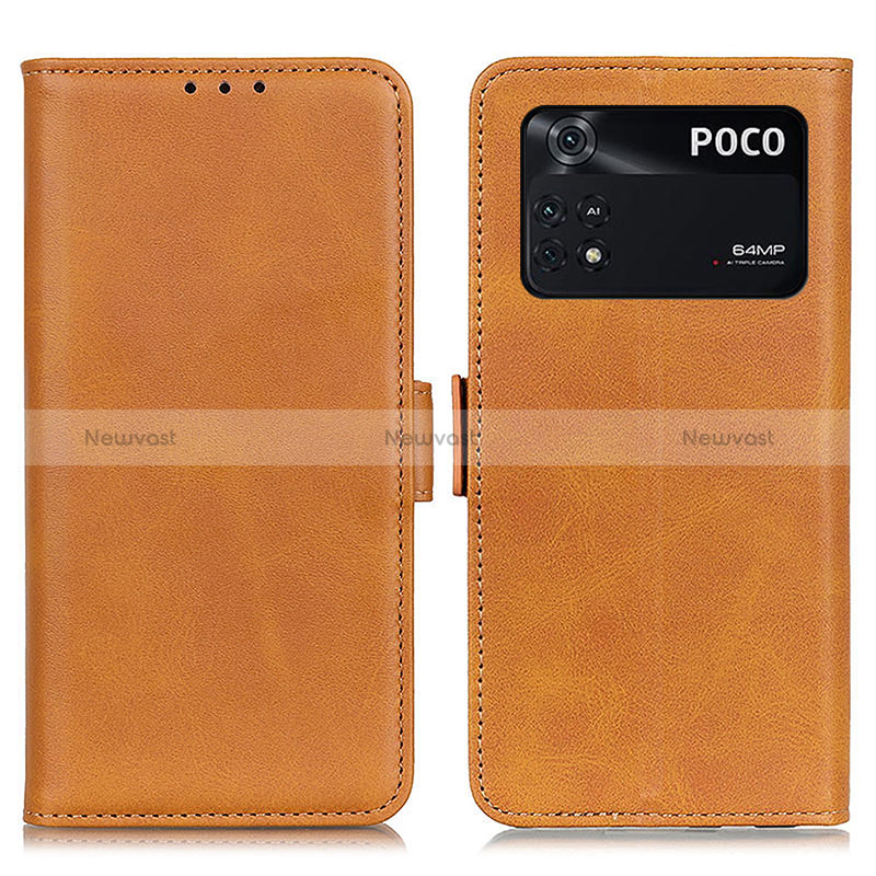 Leather Case Stands Flip Cover Holder M15L for Xiaomi Poco M4 Pro 4G