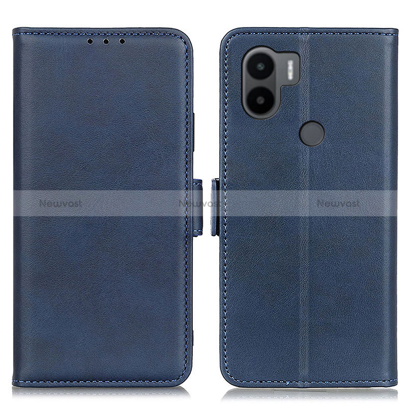 Leather Case Stands Flip Cover Holder M15L for Xiaomi Redmi A1 Plus Blue