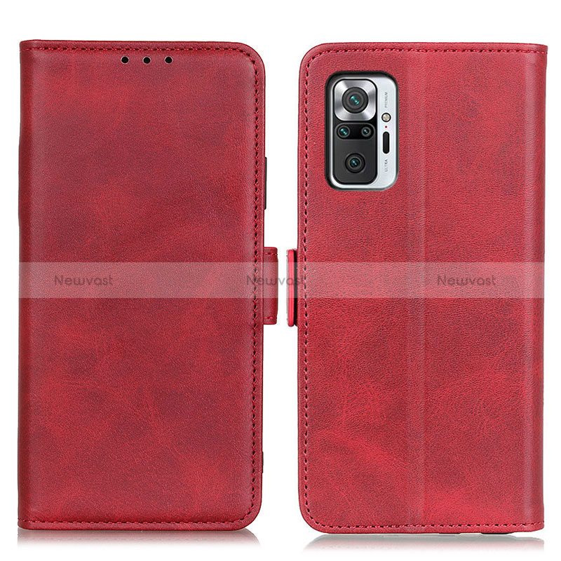 Leather Case Stands Flip Cover Holder M15L for Xiaomi Redmi Note 10 Pro 4G Light Brown