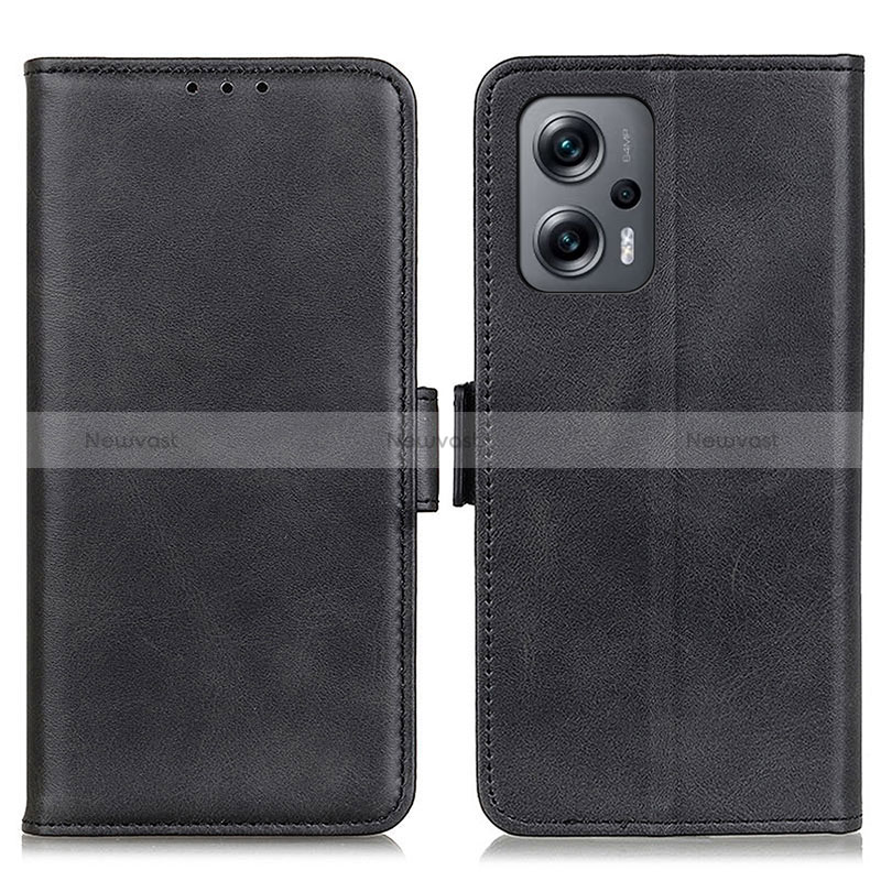 Leather Case Stands Flip Cover Holder M15L for Xiaomi Redmi Note 11T Pro 5G Black