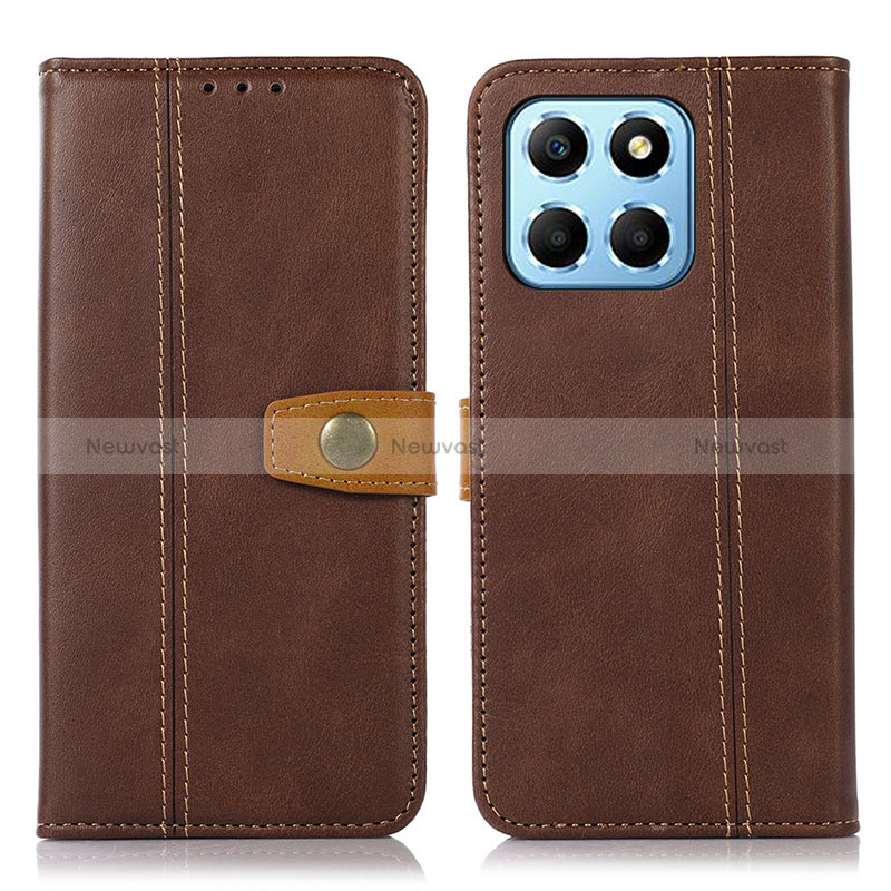 Leather Case Stands Flip Cover Holder M16L for Huawei Honor 70 Lite 5G Brown