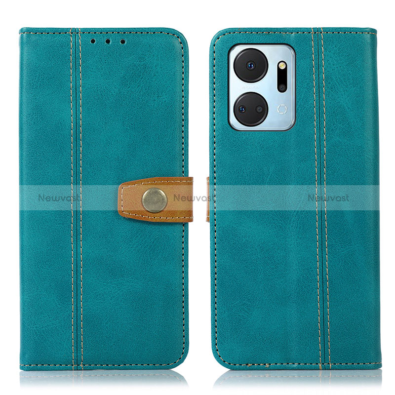 Leather Case Stands Flip Cover Holder M16L for Huawei Honor X7a Green