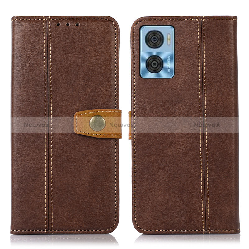 Leather Case Stands Flip Cover Holder M16L for Motorola Moto E22