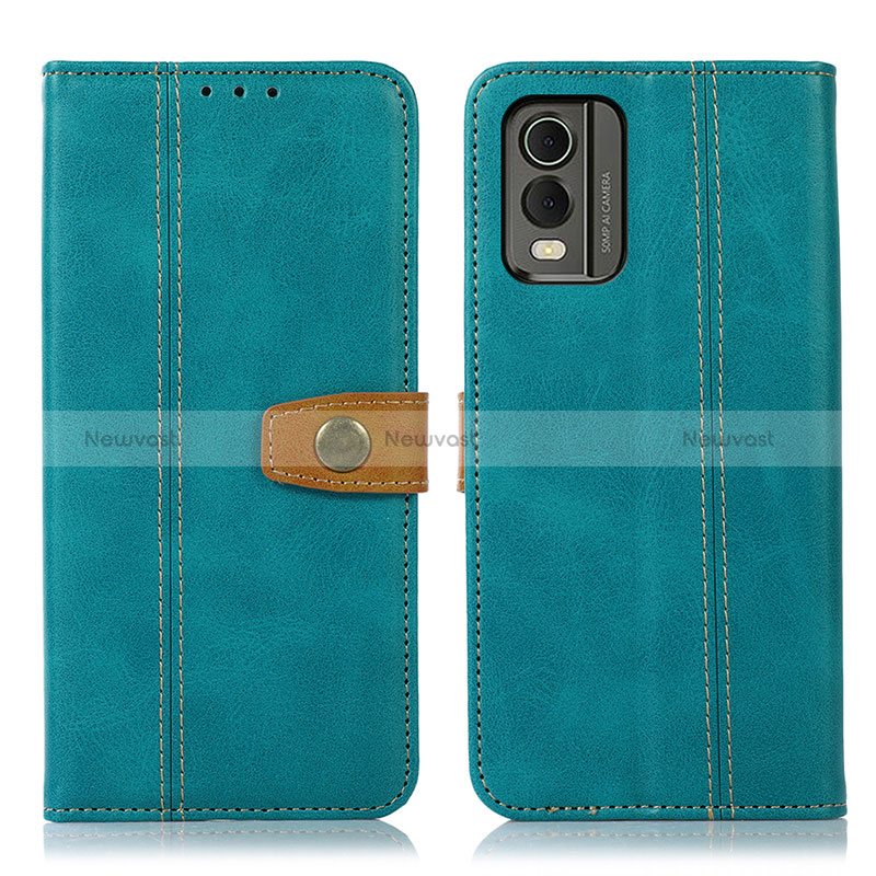 Leather Case Stands Flip Cover Holder M16L for Nokia C32 Green