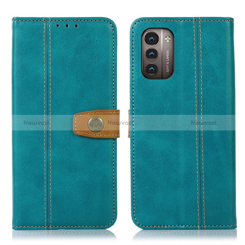 Leather Case Stands Flip Cover Holder M16L for Nokia G11 Green