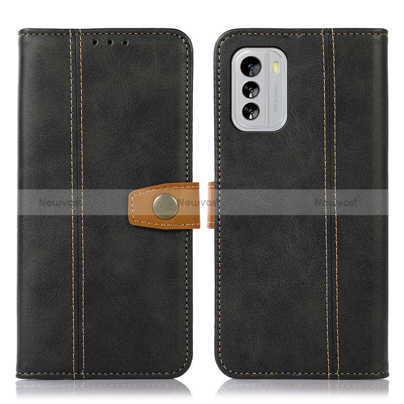 Leather Case Stands Flip Cover Holder M16L for Nokia G60 5G Black