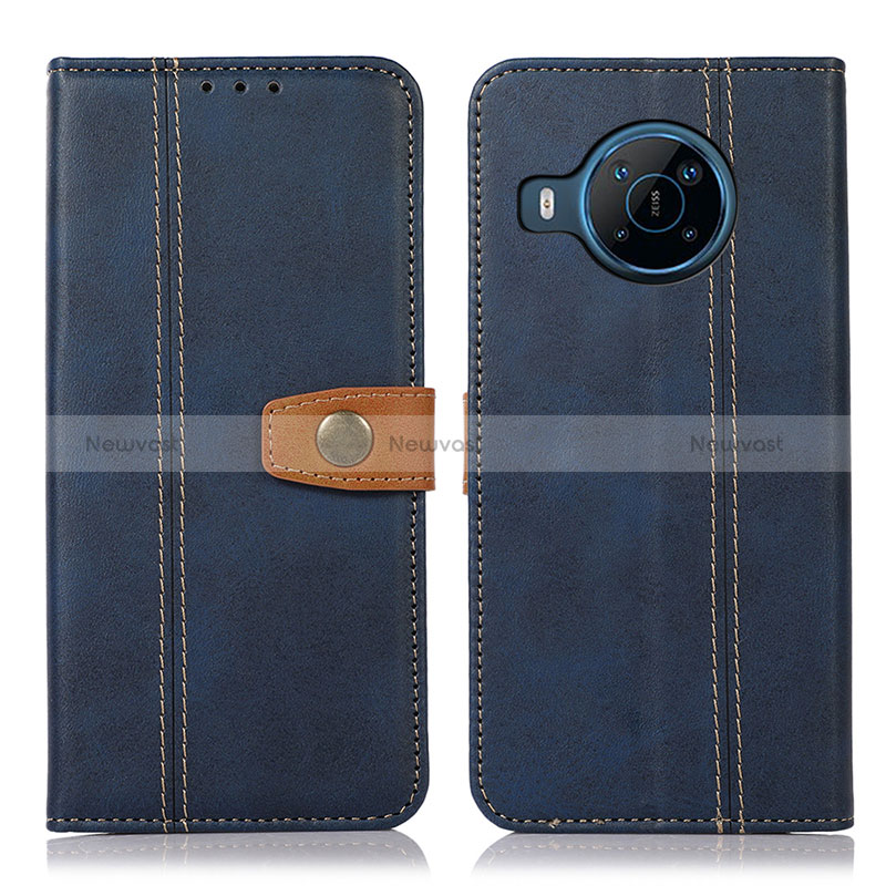 Leather Case Stands Flip Cover Holder M16L for Nokia X100 5G Blue